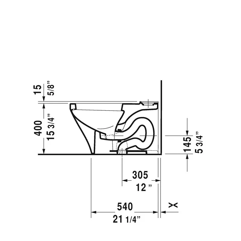 DuraStyle Elongated Dual-Flush Toilet Bowl in White