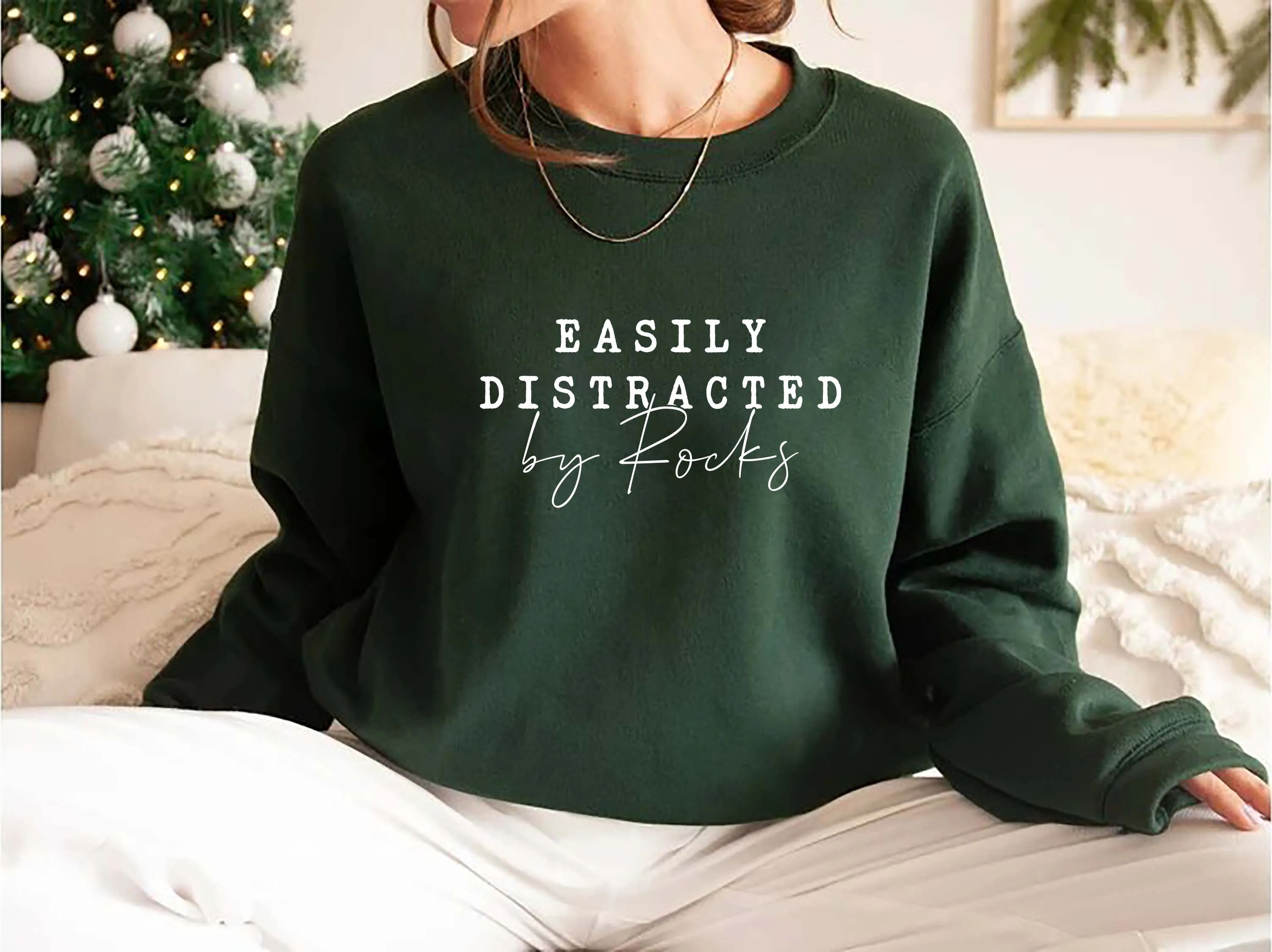 Easily Distracted By Rocks Sweatshirt, Funny Geologist Sweatshirt