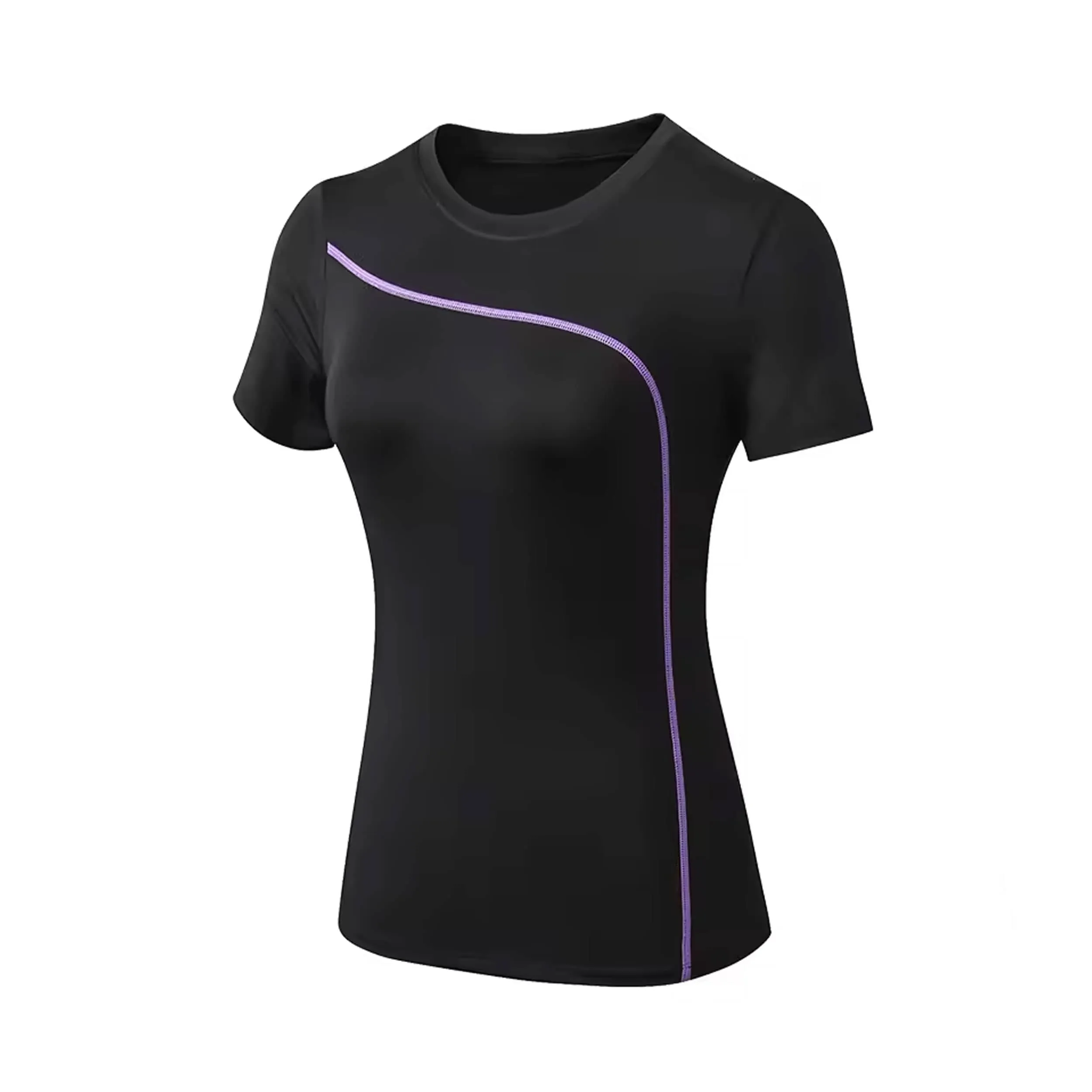 Elegant Women's Black Compression Shirt