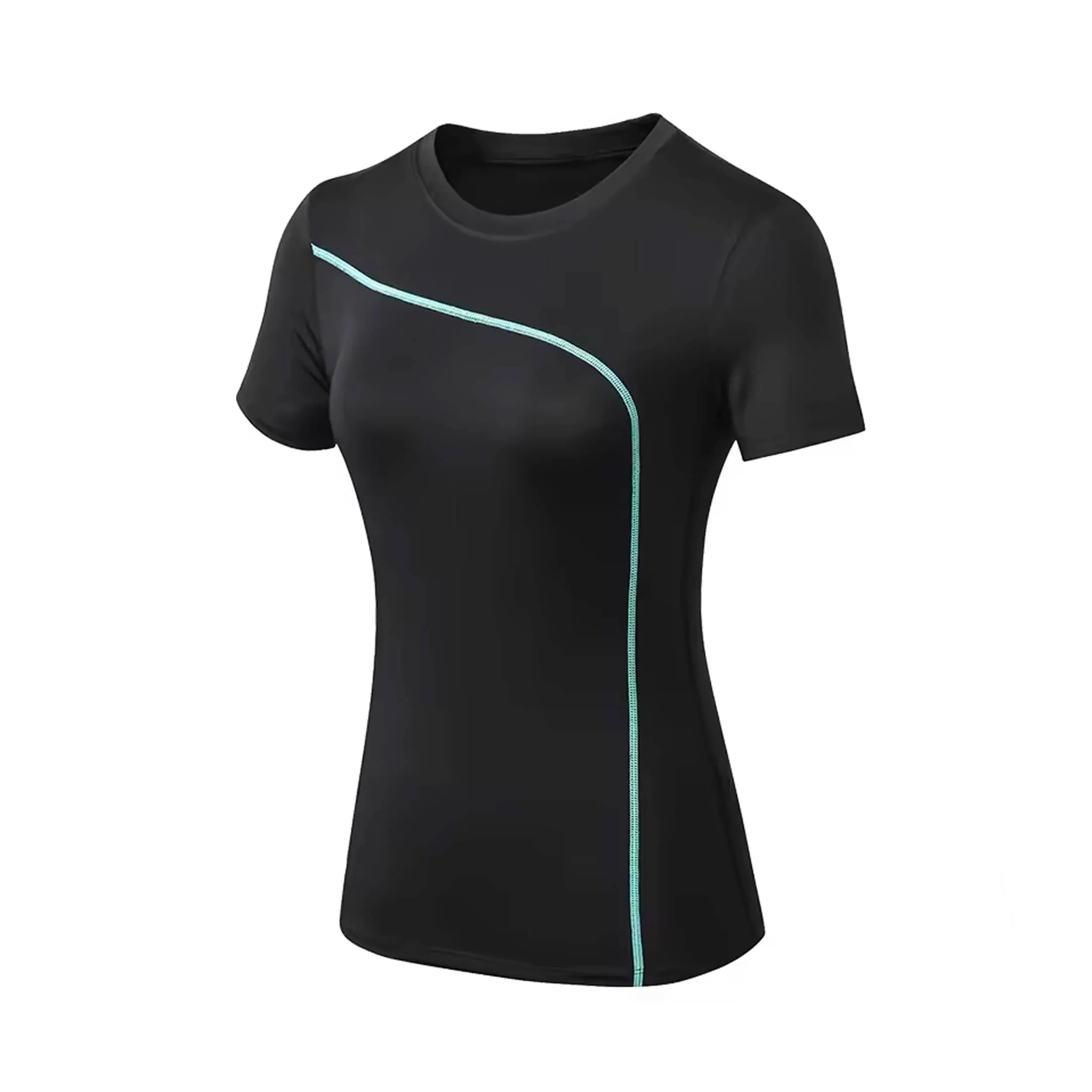 Elegant Women's Black Compression Shirt