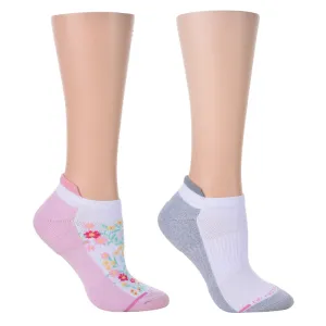 Everyday Compression Ankle Socks | Dr Motion Socks |Flowers (2 Pack)