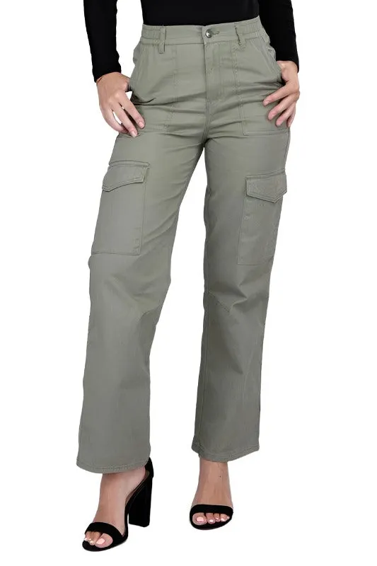 Everyday Wear Elastic-Waist Cargo Pants