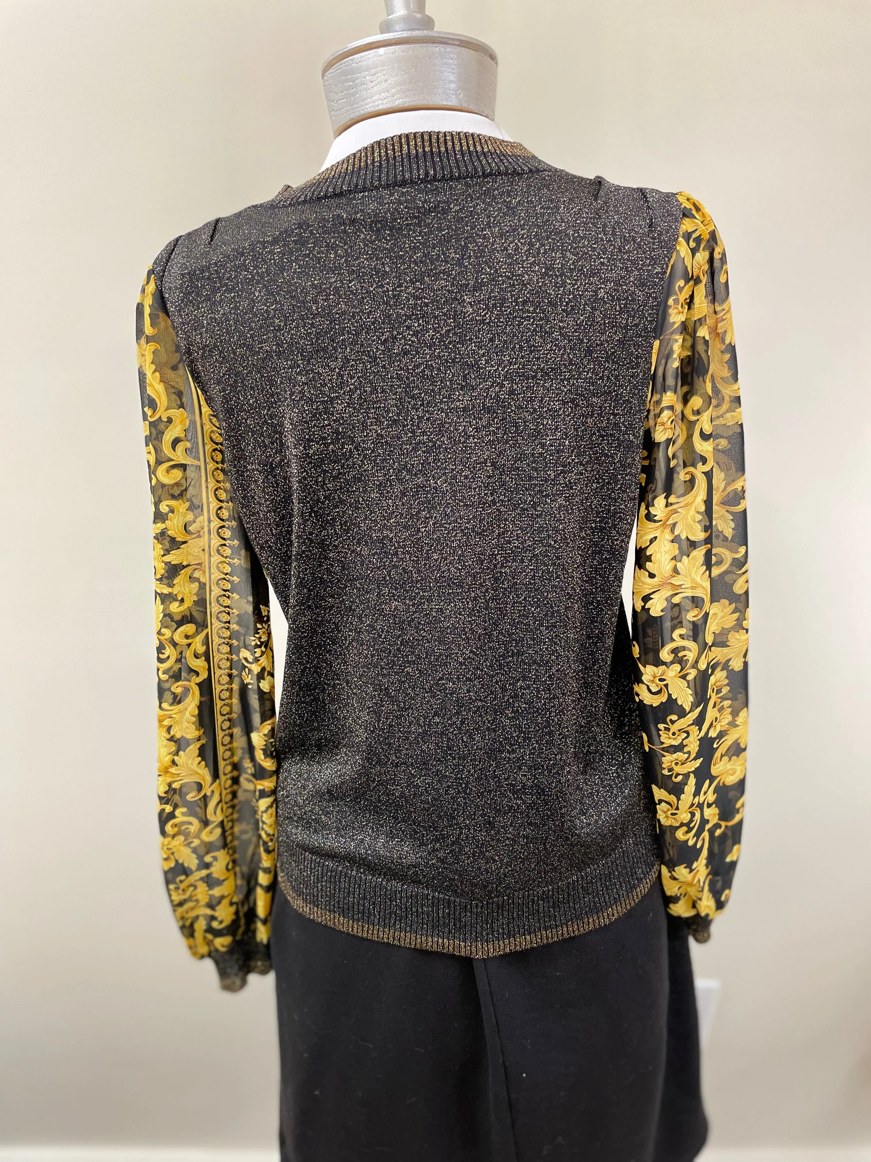 Fate Black/Yellow lurex pullover FW7645