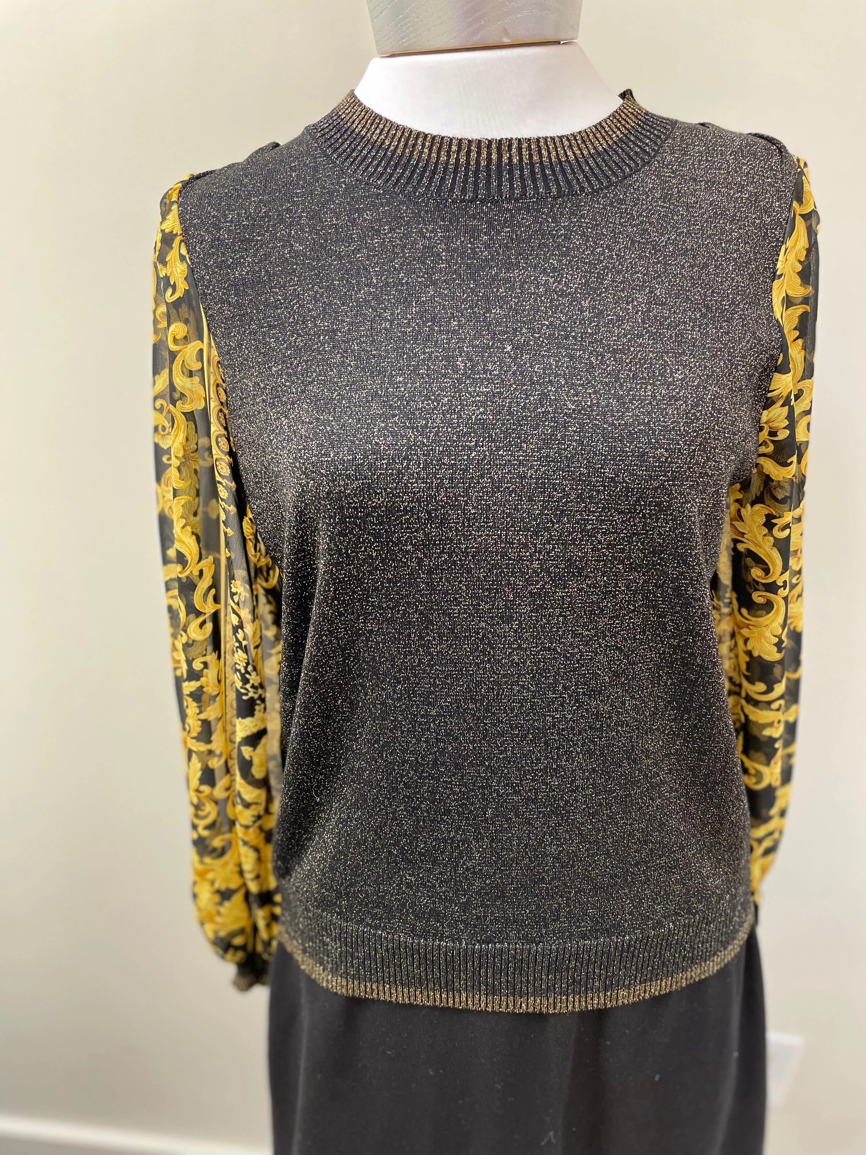 Fate Black/Yellow lurex pullover FW7645