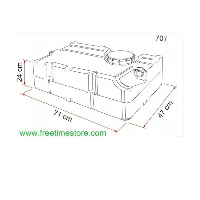 FIAMMA TANK 70 SERBATOIO DI RACCOLTA PER ACQUE CHIARE 700 x 470 x 240 mm