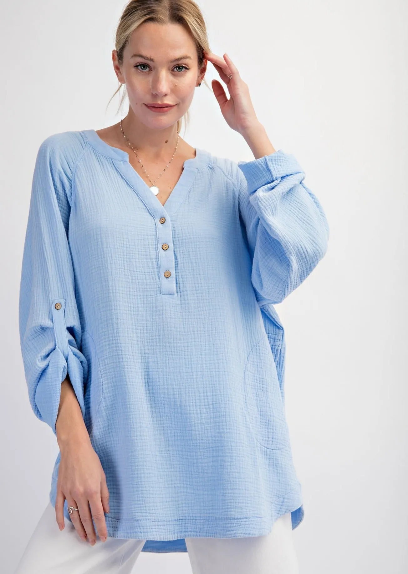 FINAL SALE - Gauze Pocket Tunic - 2 Colors!