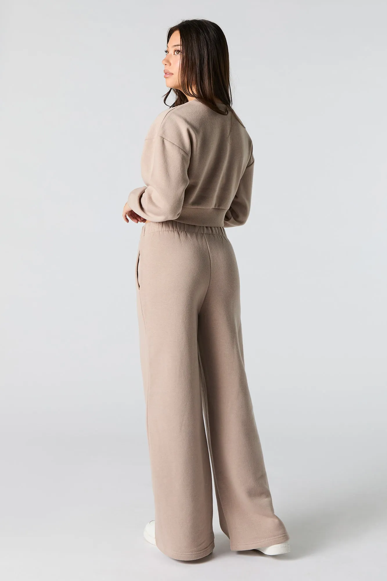 Fleece Wide Leg Sweatpant