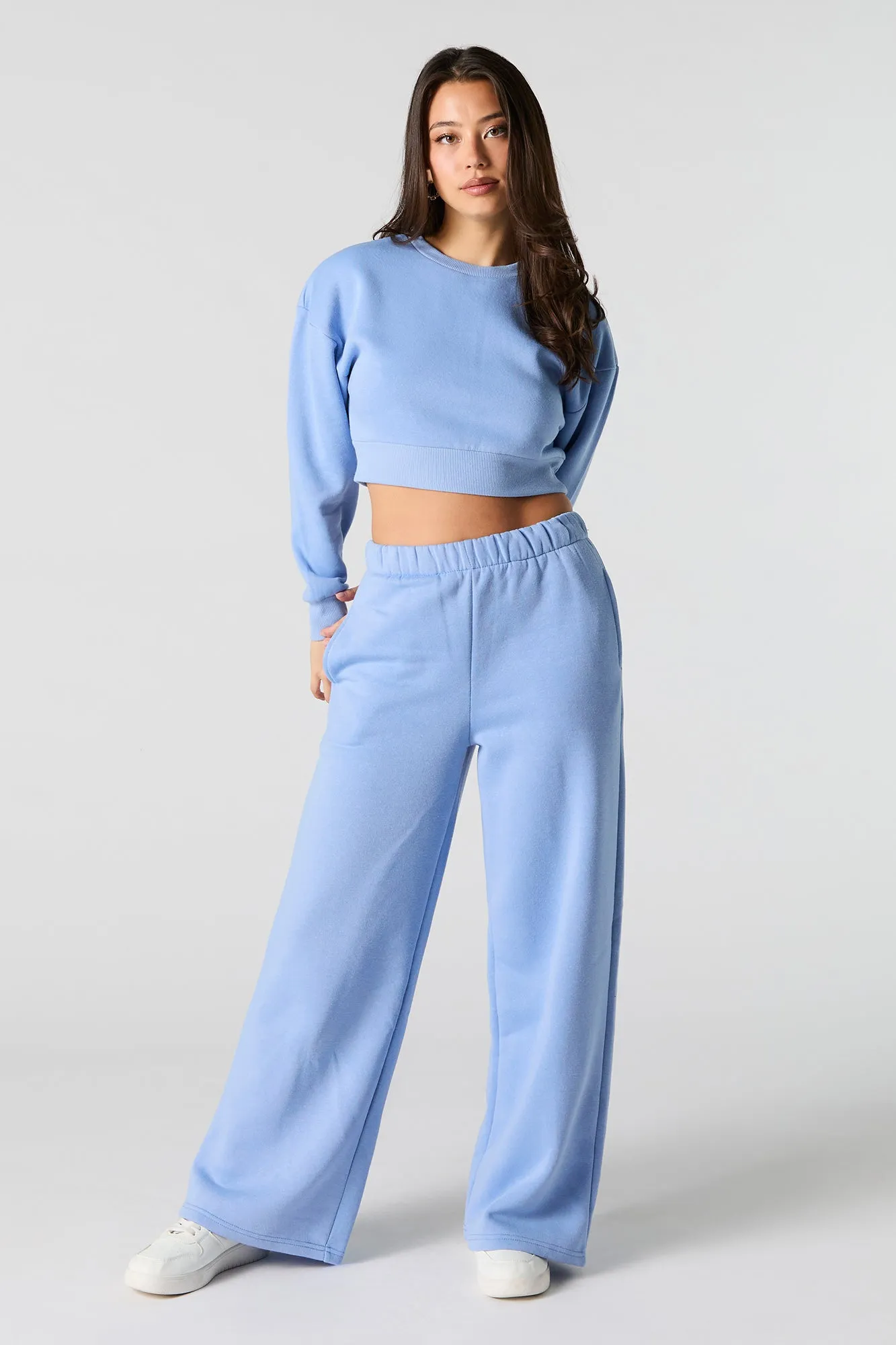 Fleece Wide Leg Sweatpant