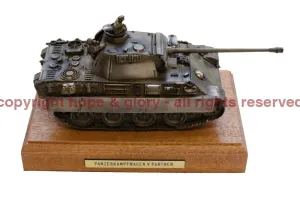 German Panther Tank Bronze Statue