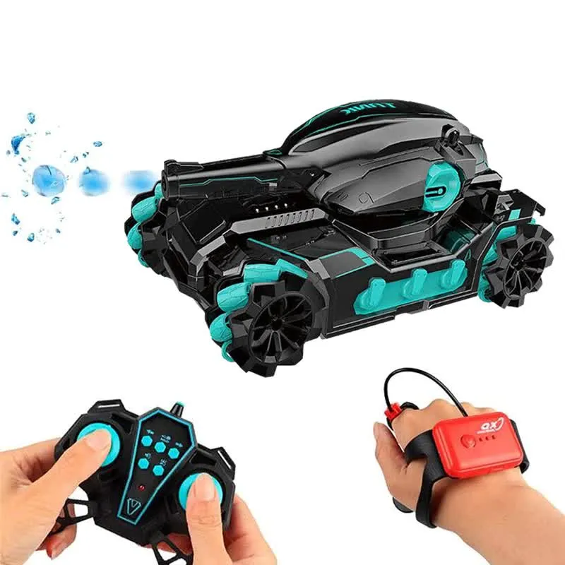 Gesture Control Water Bomb RC Tank - 360°Rotating 4WD RC Tank Car Nerf Tank