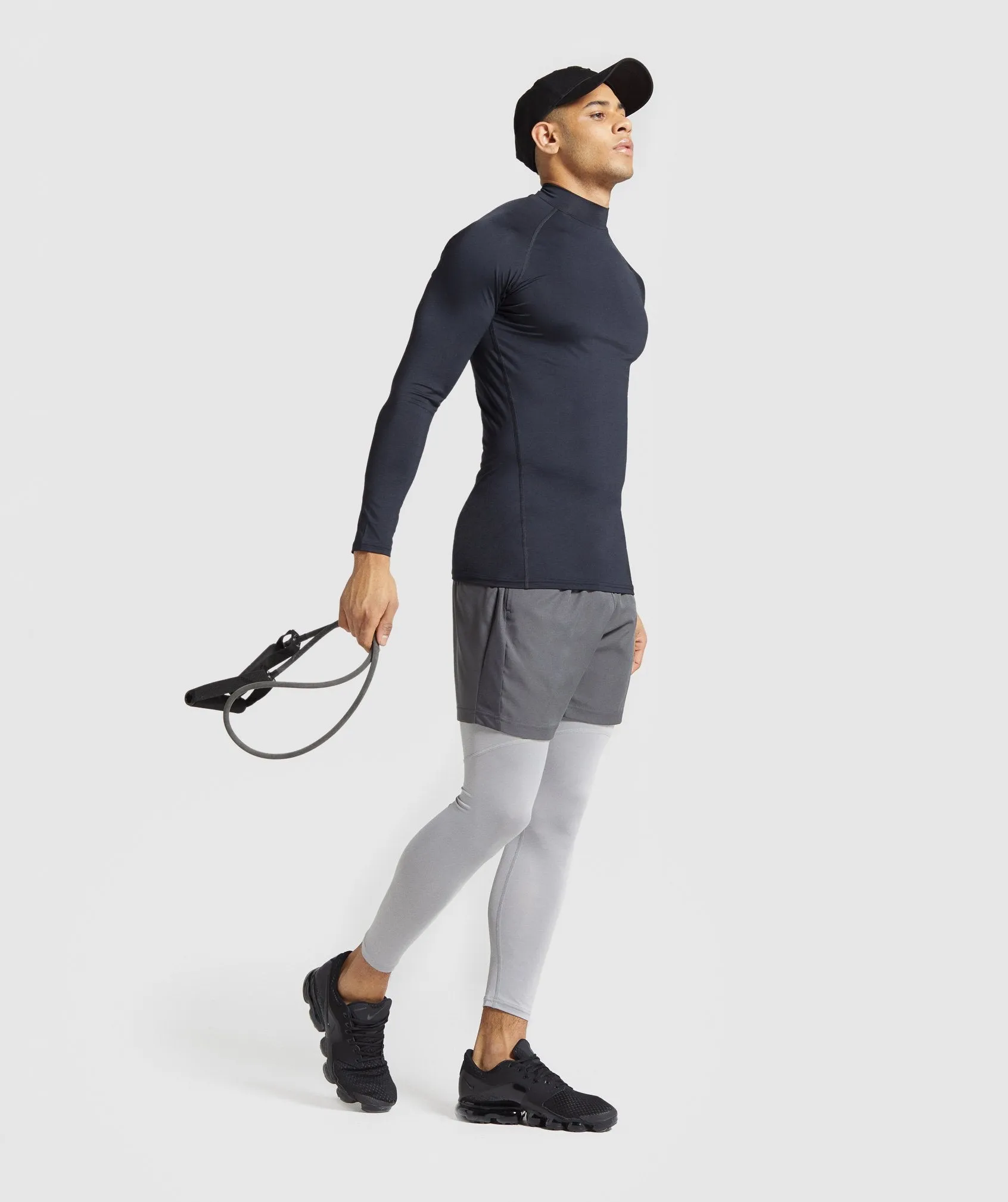 Gymshark Element Baselayer Long Sleeve High Neck T-shirt - Black