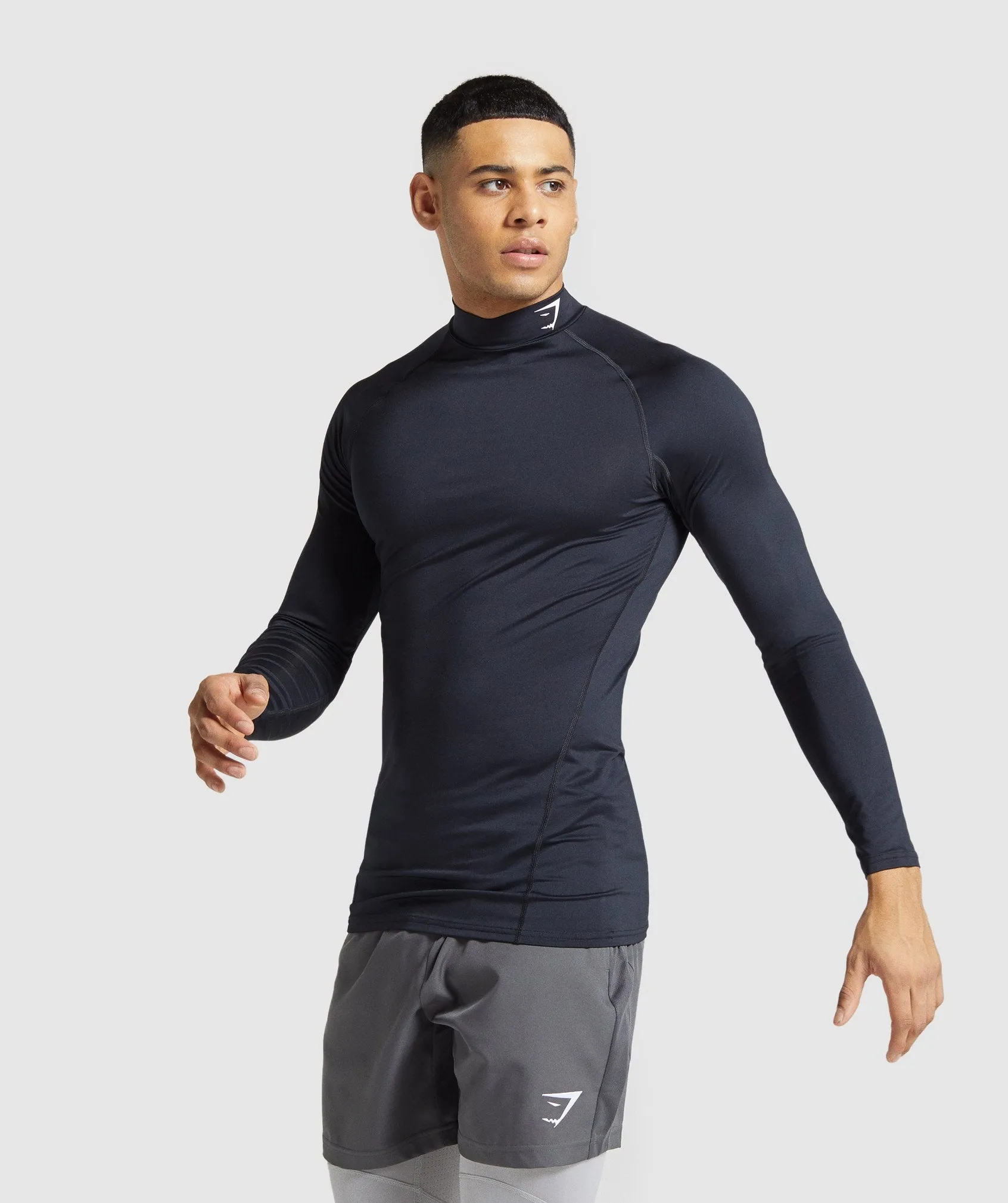 Gymshark Element Baselayer Long Sleeve High Neck T-shirt - Black