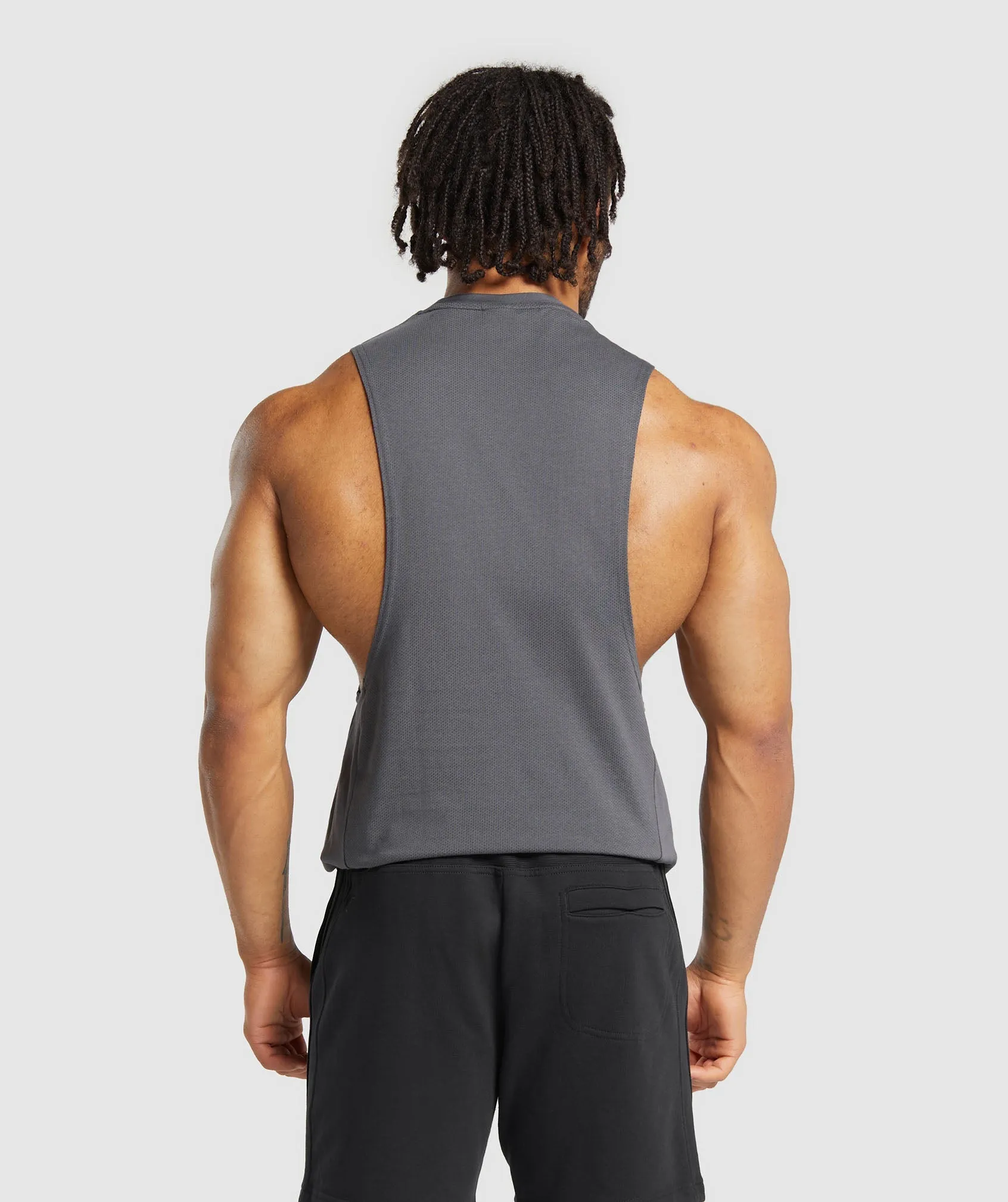 Gymshark React Drop Arm Tank - Dark Grey