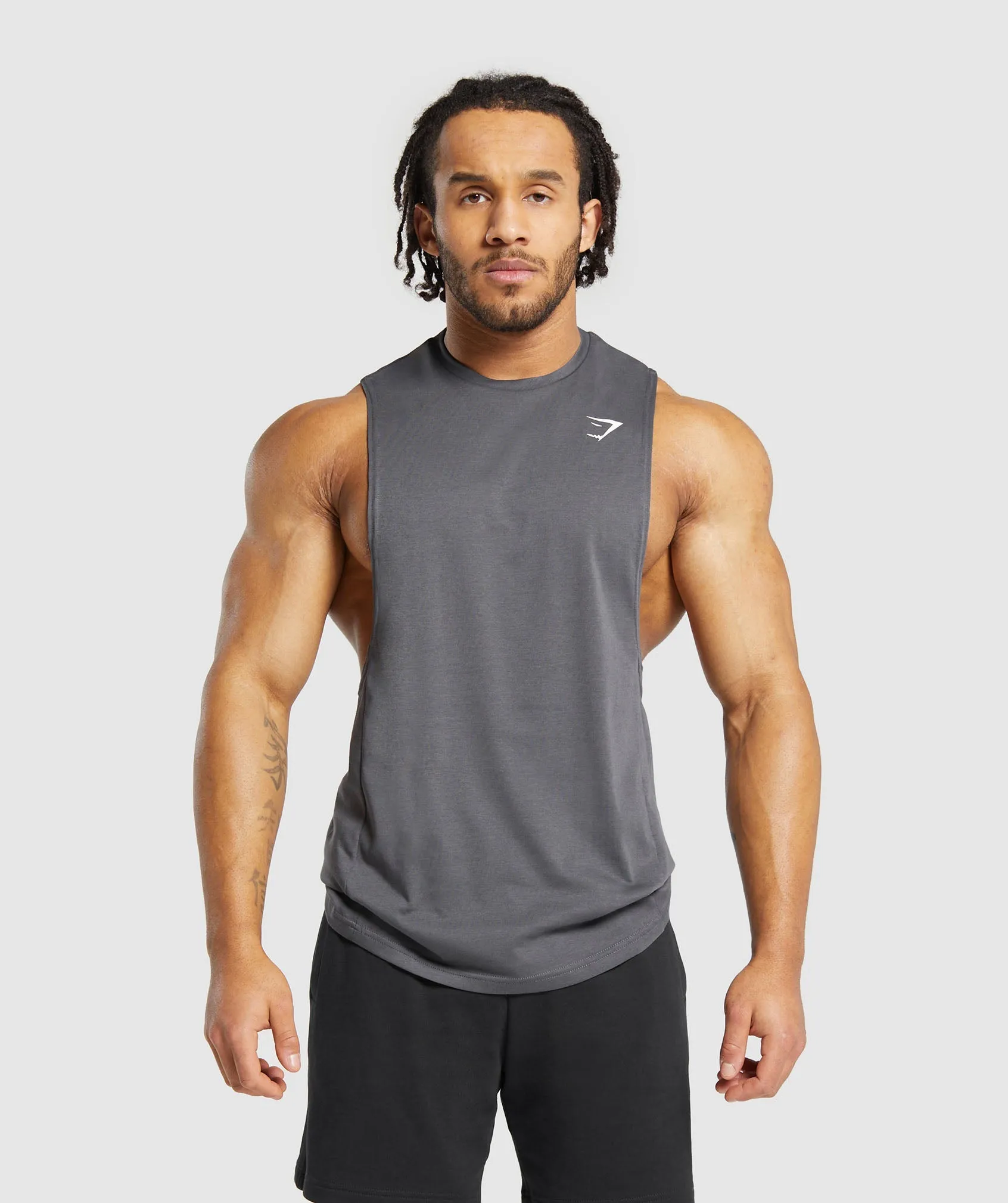 Gymshark React Drop Arm Tank - Dark Grey