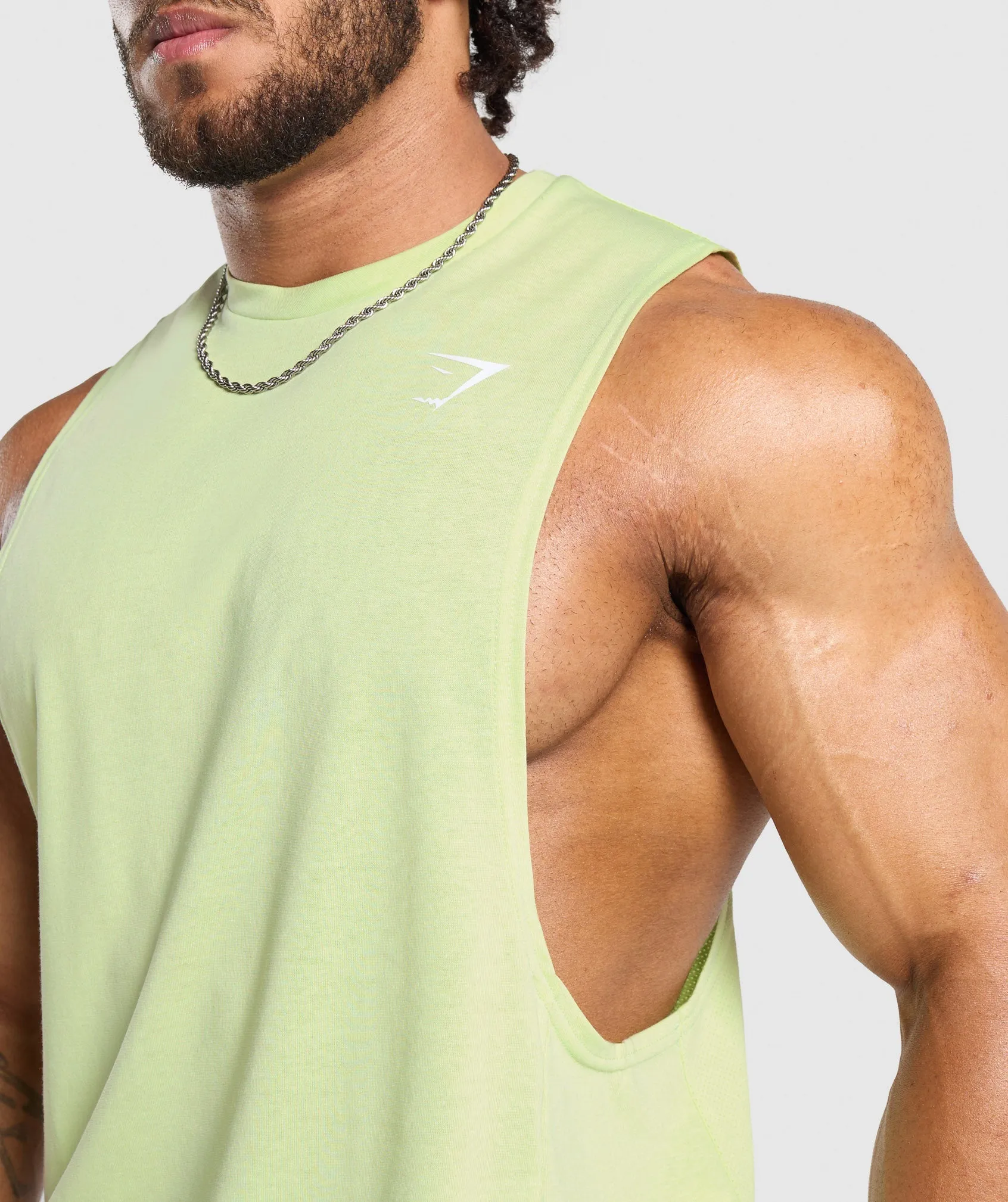 Gymshark React Drop Arm Tank - Pastel Sage Green