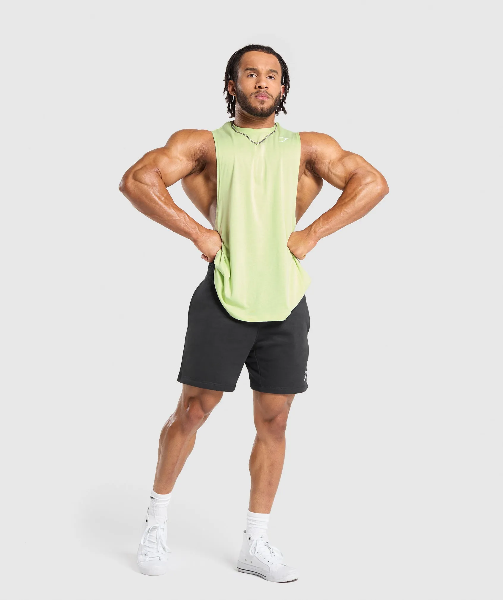 Gymshark React Drop Arm Tank - Pastel Sage Green