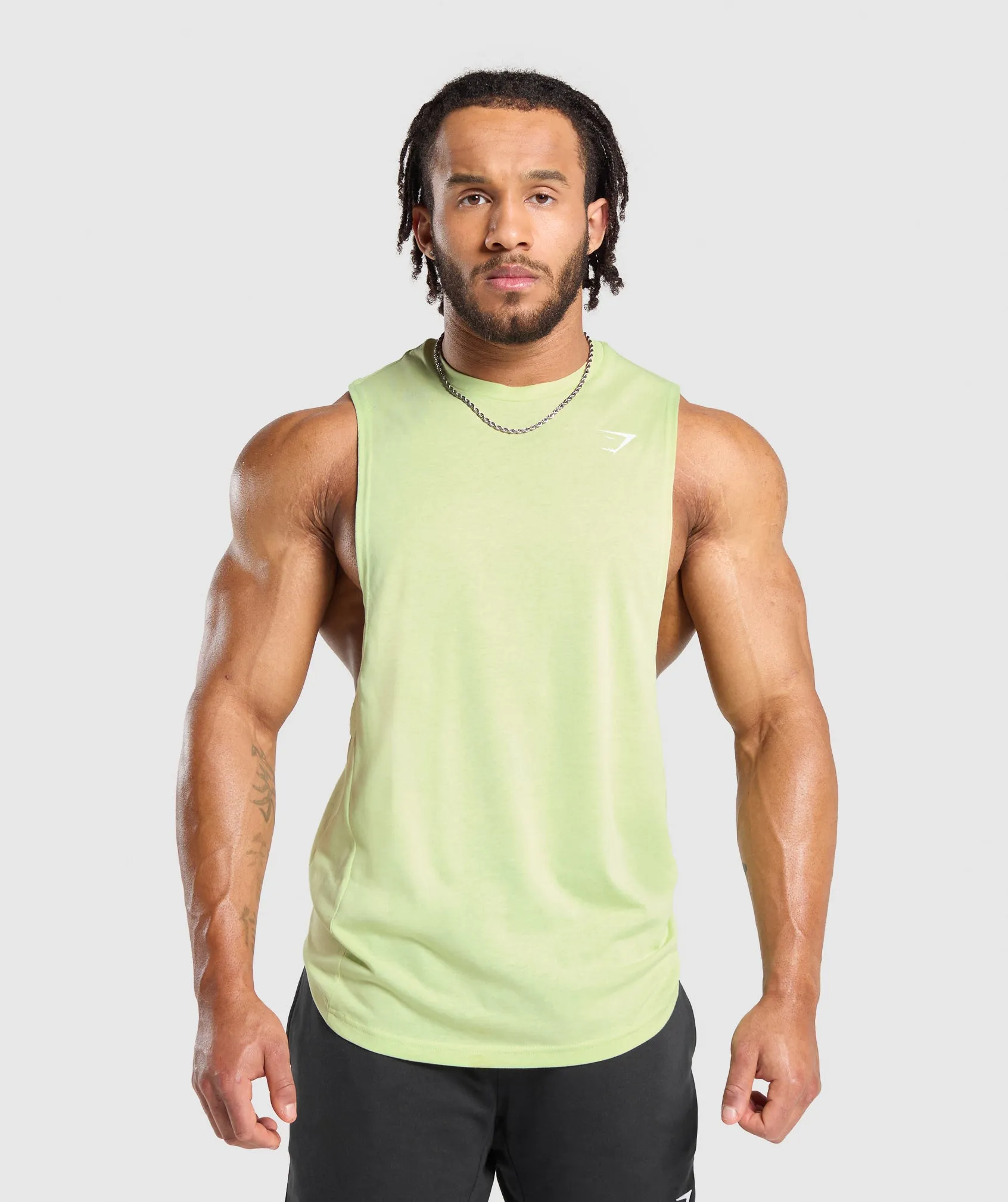 Gymshark React Drop Arm Tank - Pastel Sage Green