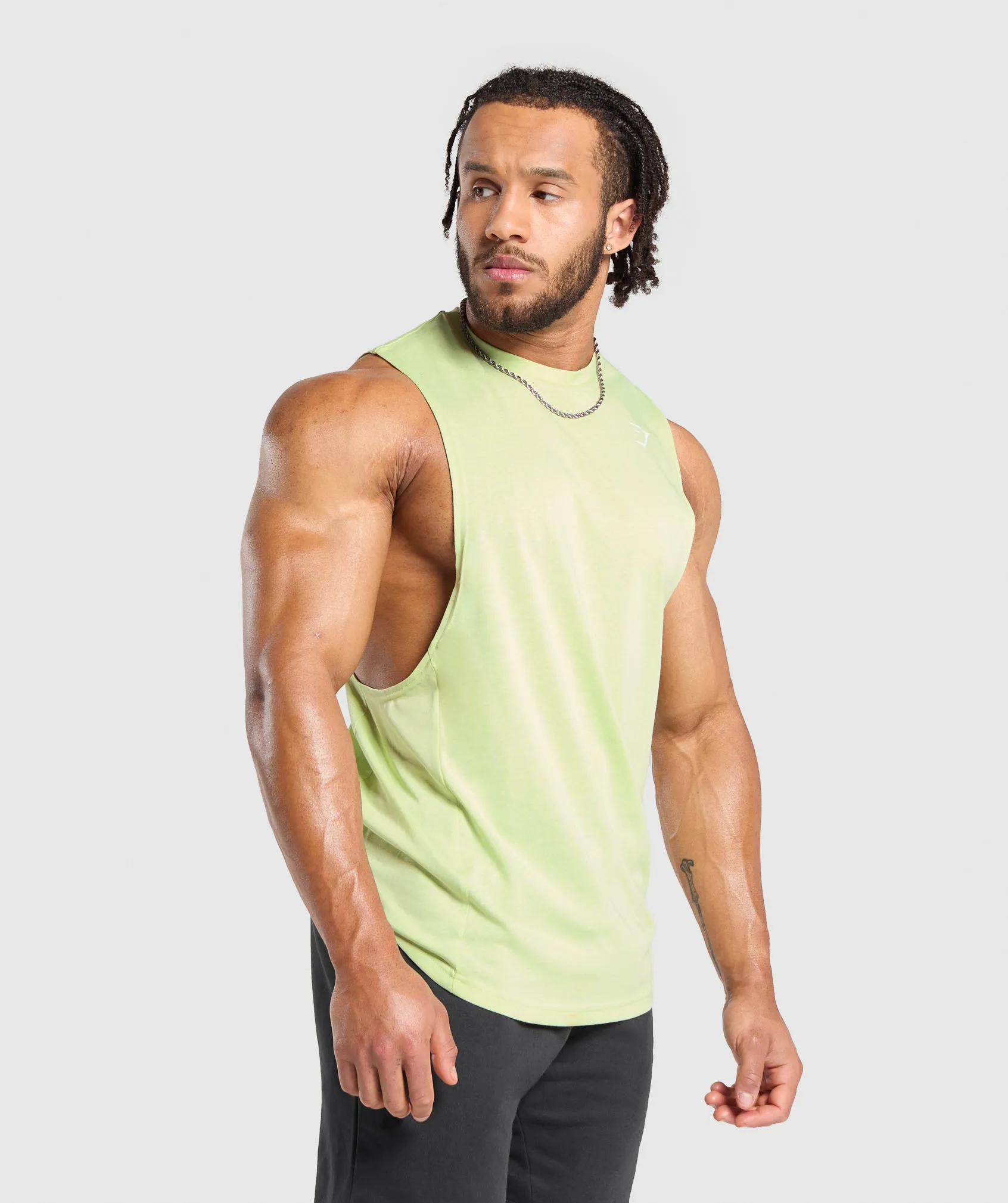 Gymshark React Drop Arm Tank - Pastel Sage Green