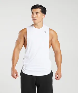 Gymshark React Drop Arm Tank - White