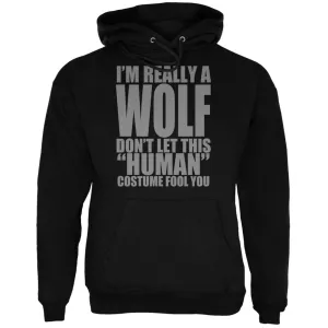 Halloween Human Wolf Costume Black Adult Hoodie