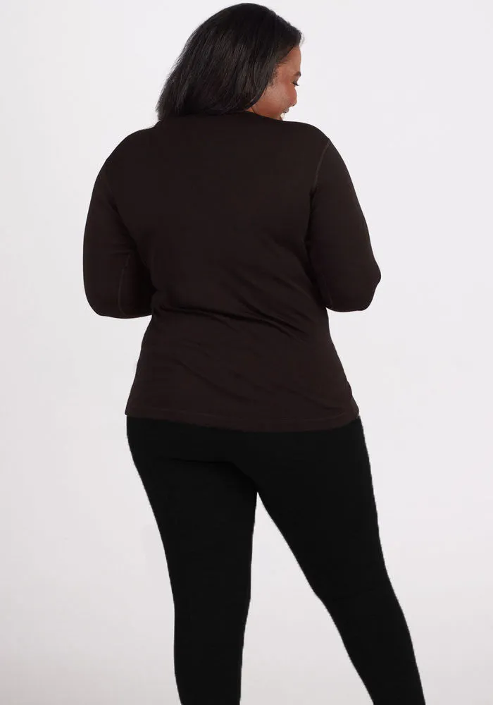 Hannah Long Sleeve Top - French Roast