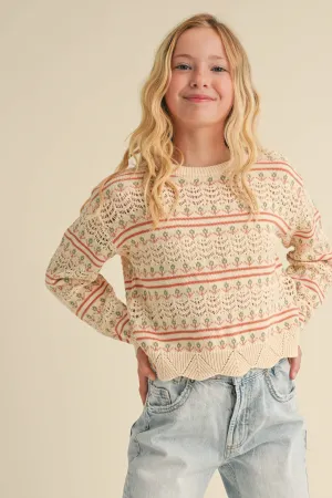 Harper Pointelle Knit Sweater