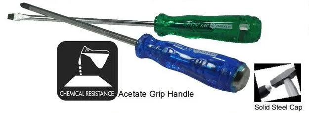 Harvest Acetate Grip Tank Thru Blue Screwdriver   PH2 x 150mm