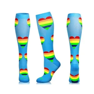 Heart Pattern Knee High (Compression Socks)