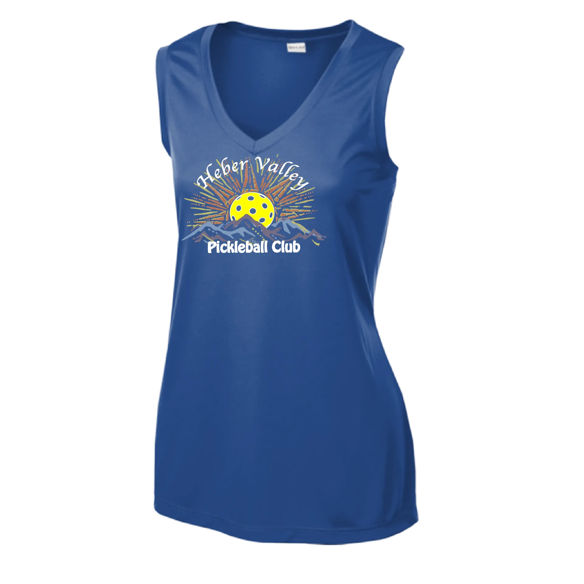 Heber Valley Pickleball Club (Large) | Women’s Sleeveless Athletic Shirt | 100% Polyester