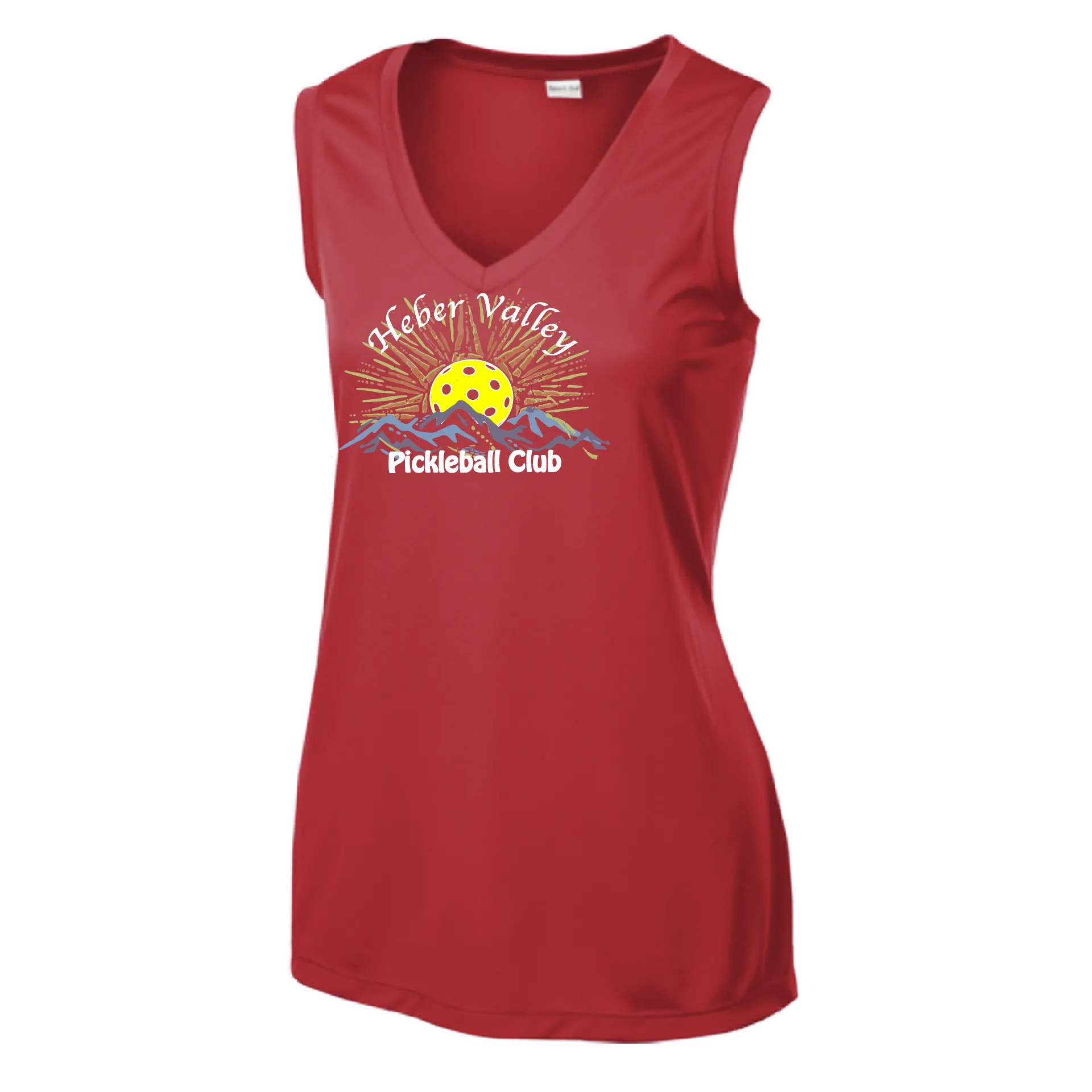 Heber Valley Pickleball Club (Large) | Women’s Sleeveless Athletic Shirt | 100% Polyester