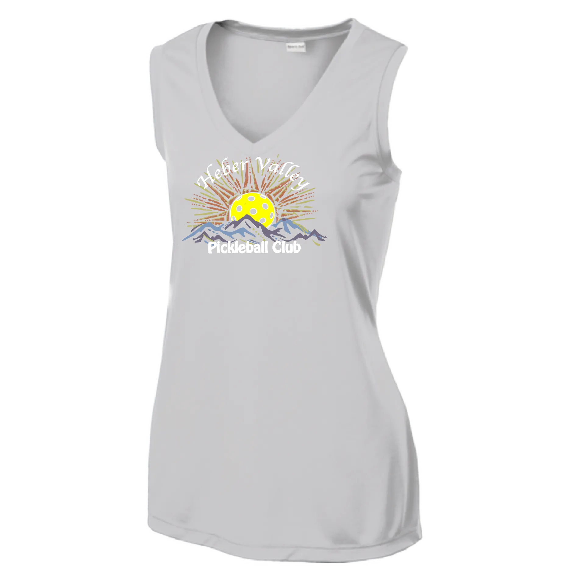 Heber Valley Pickleball Club (Large) | Women’s Sleeveless Athletic Shirt | 100% Polyester