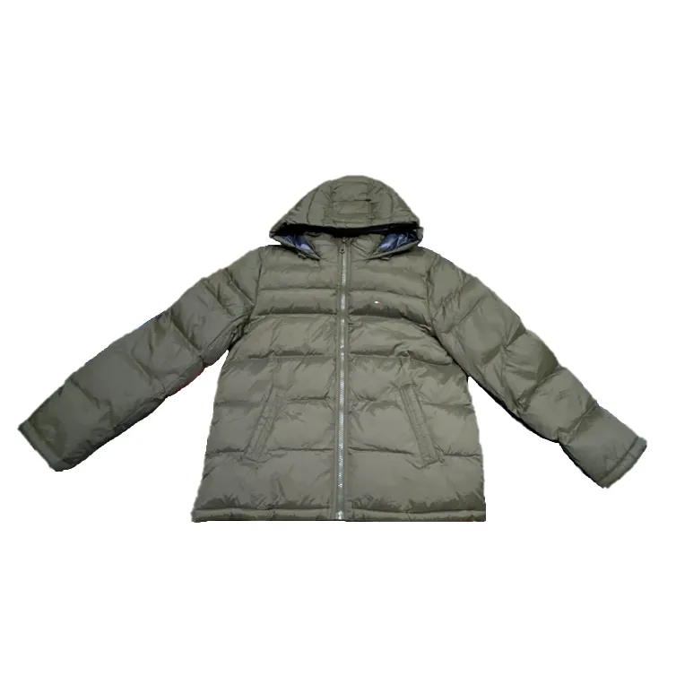 HOODED PUFFER JACKET OLIVE