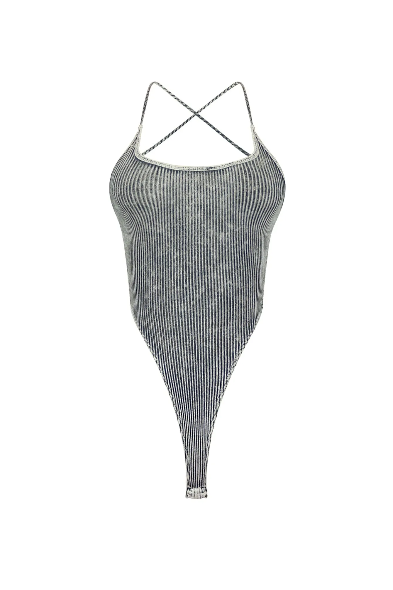 How We Do Mineral Washed Cami Bodysuit