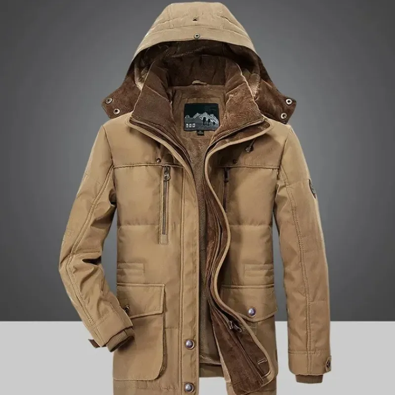 Ice cold - Warm parka jacket for men with soft lining and hood