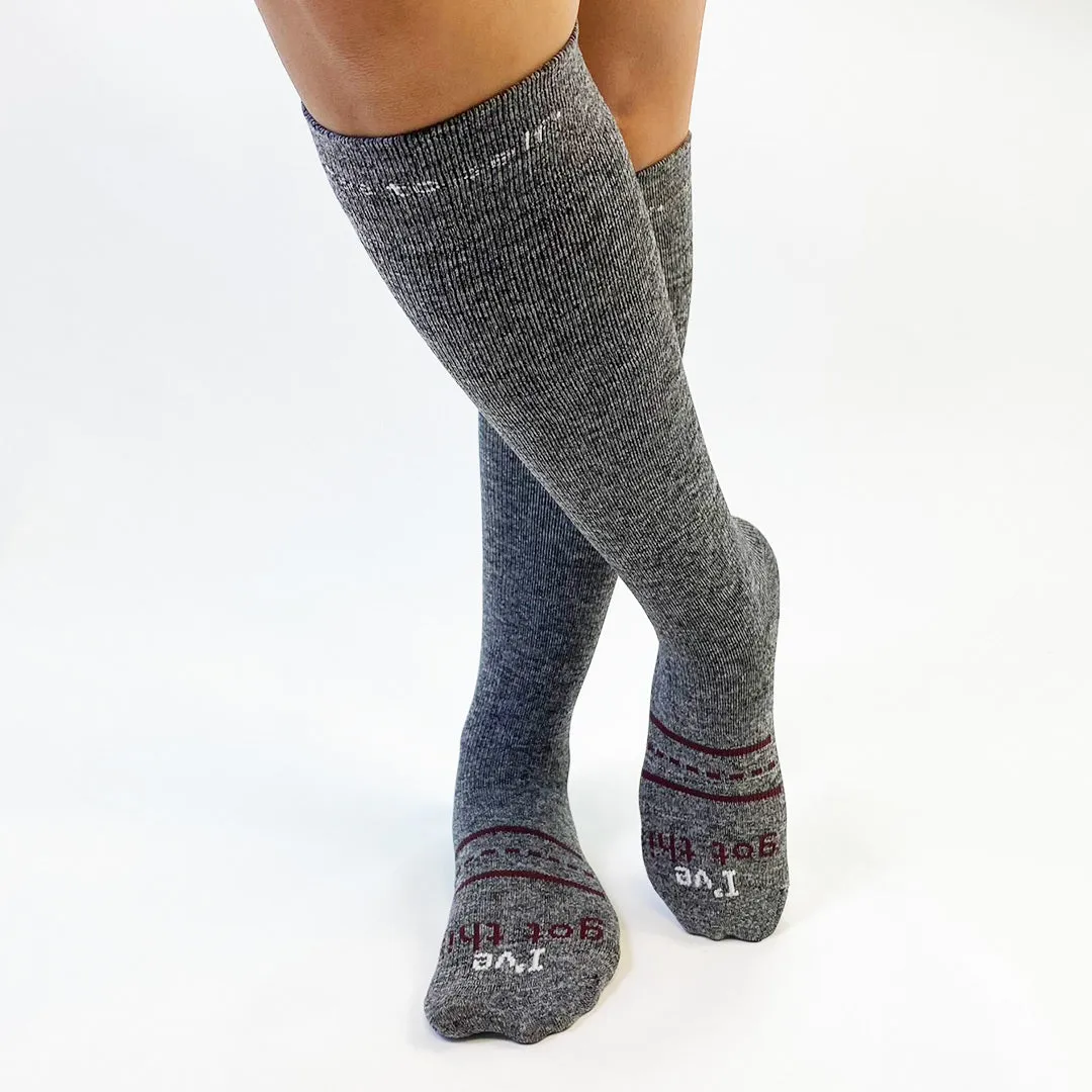 I've got this - confidence™ COMPRESSION SOCKS, grey marl knee high, 15-20 mmHg