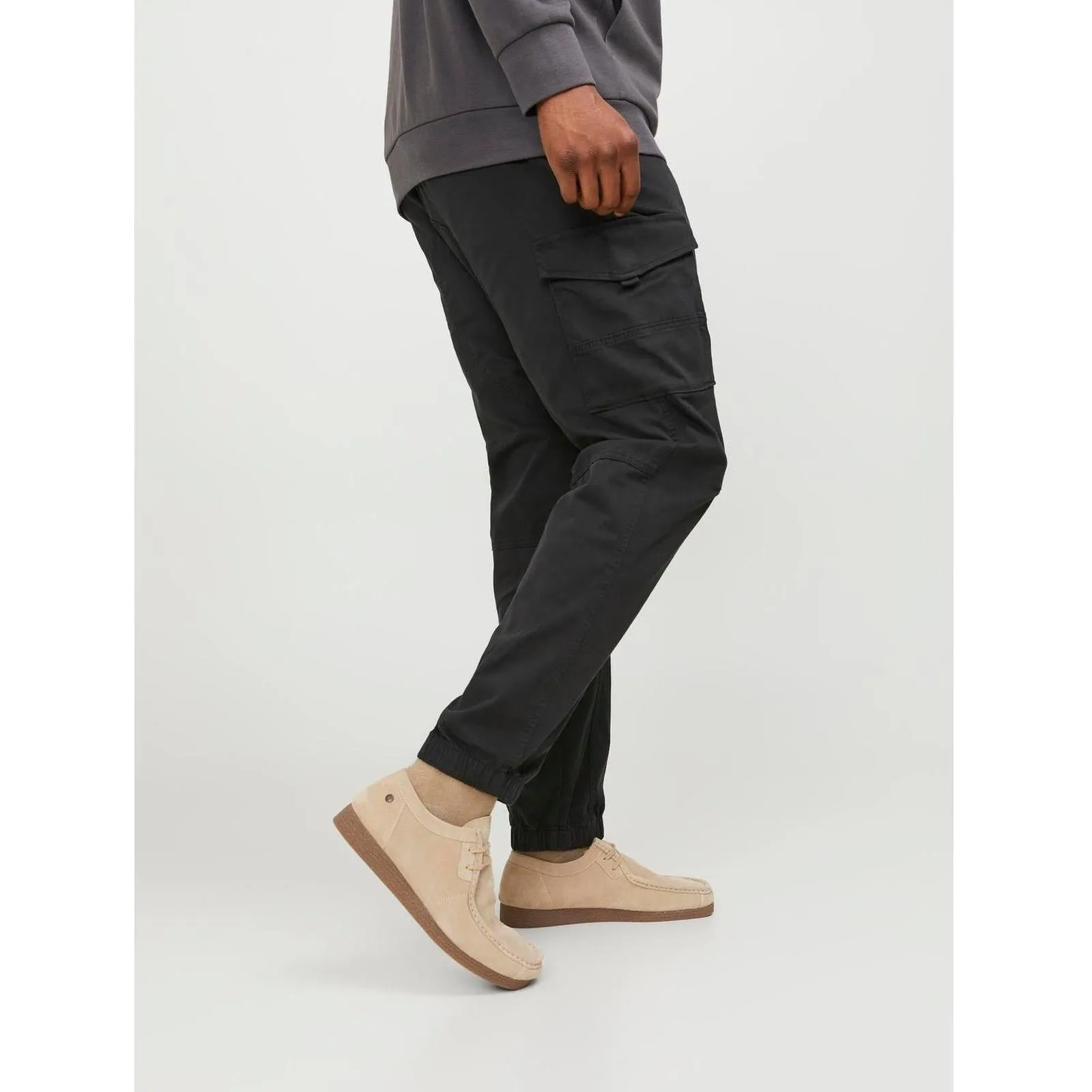 Jack & Jones Mens Paul Big & Tall Slim Tapered Fit Cargo Pants