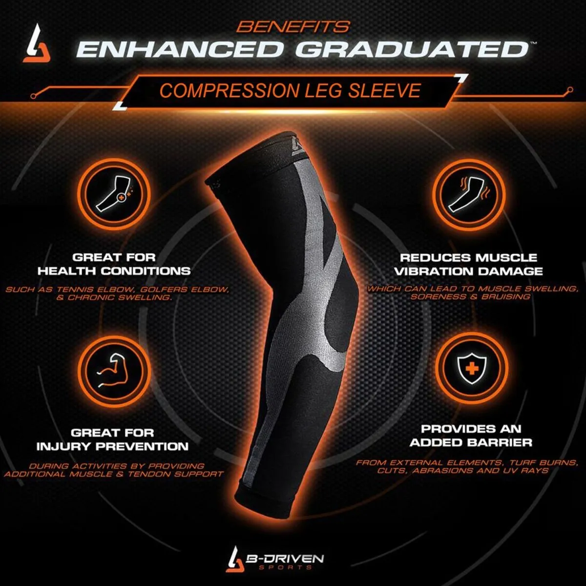 Leg | Enhanced Graduated Compression Sleeve - Pair