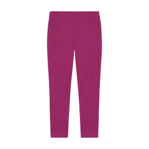 Leggings Magenta Ribbed Knit