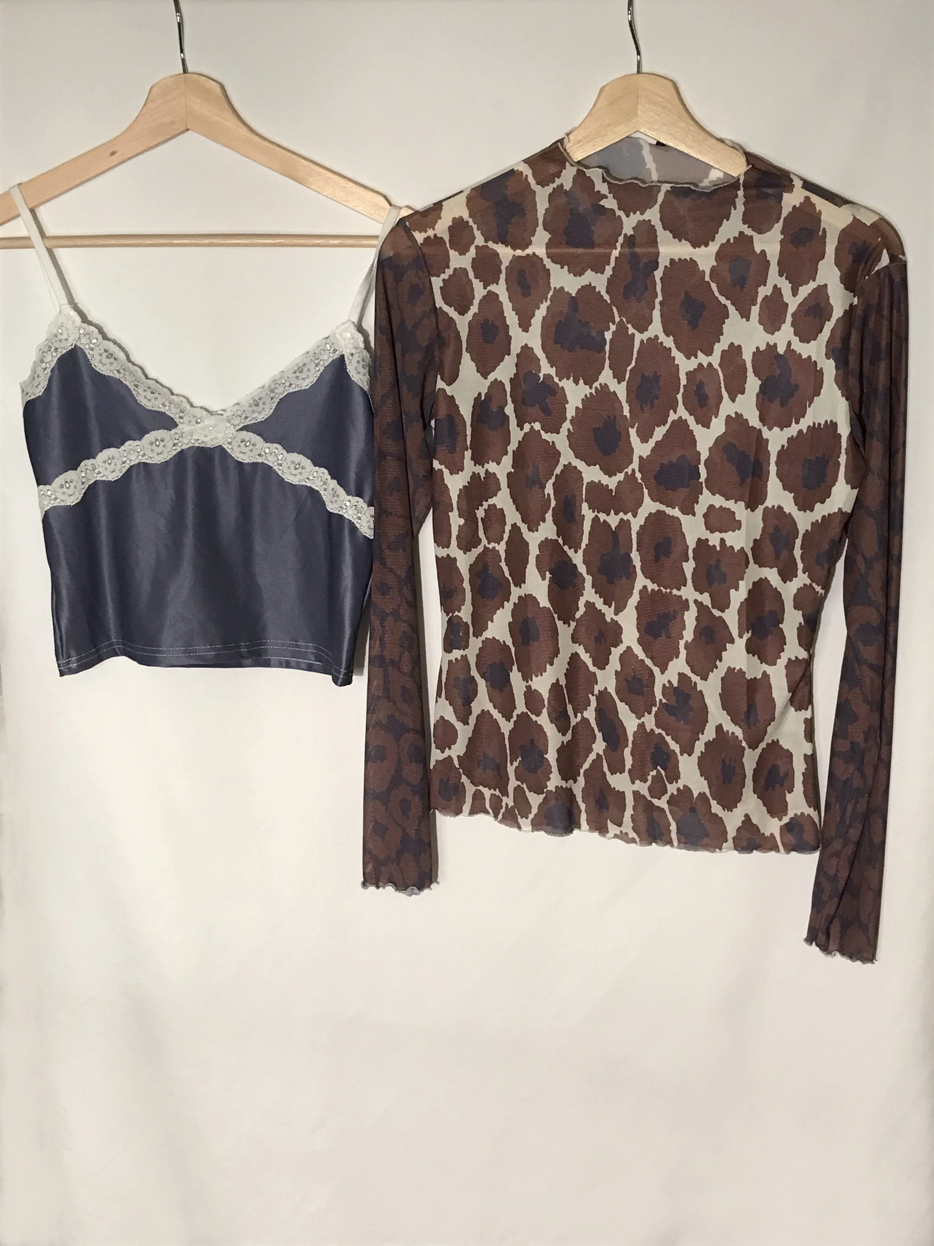 Leopard Mesh Top with Cami