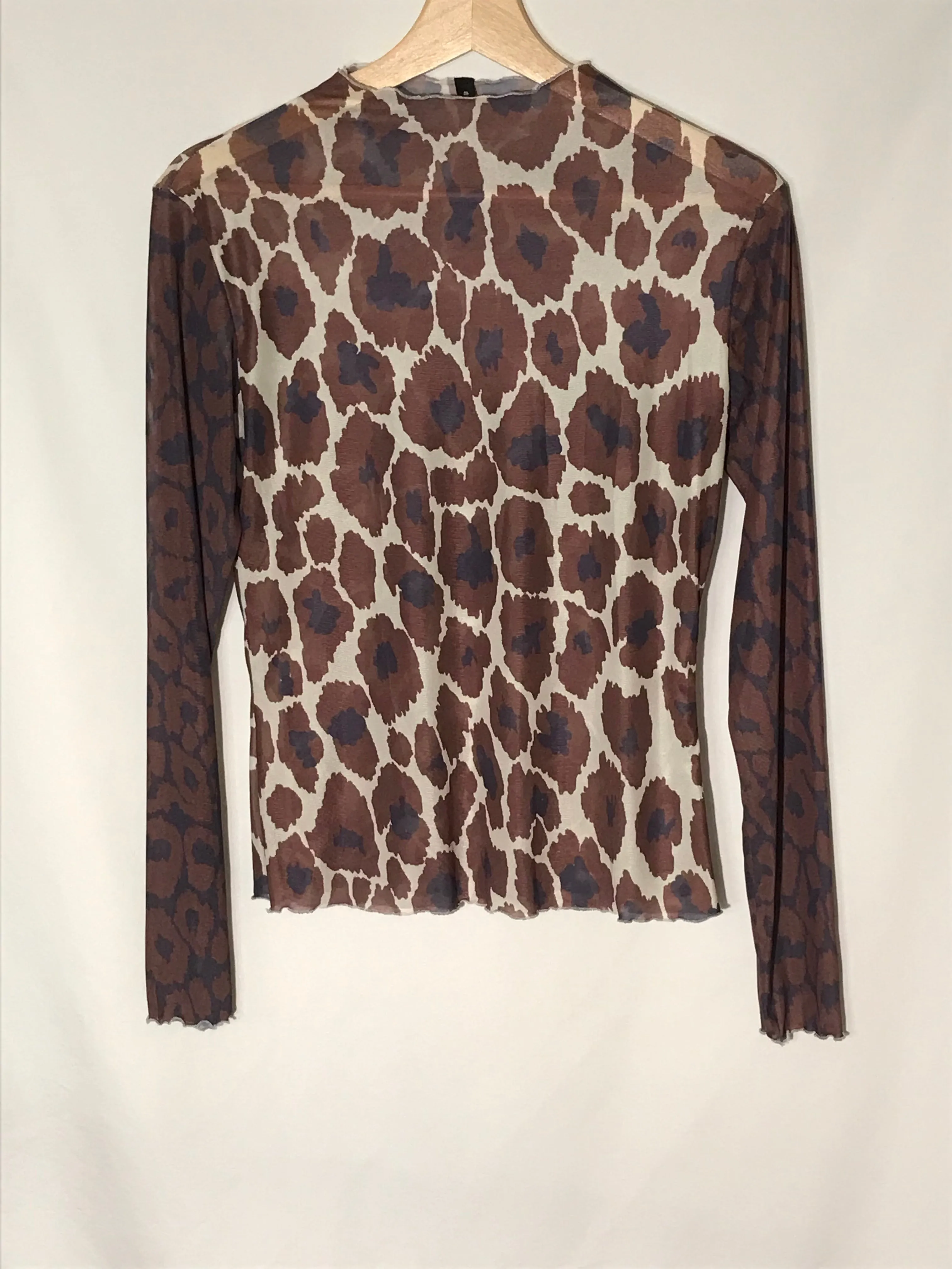 Leopard Mesh Top with Cami