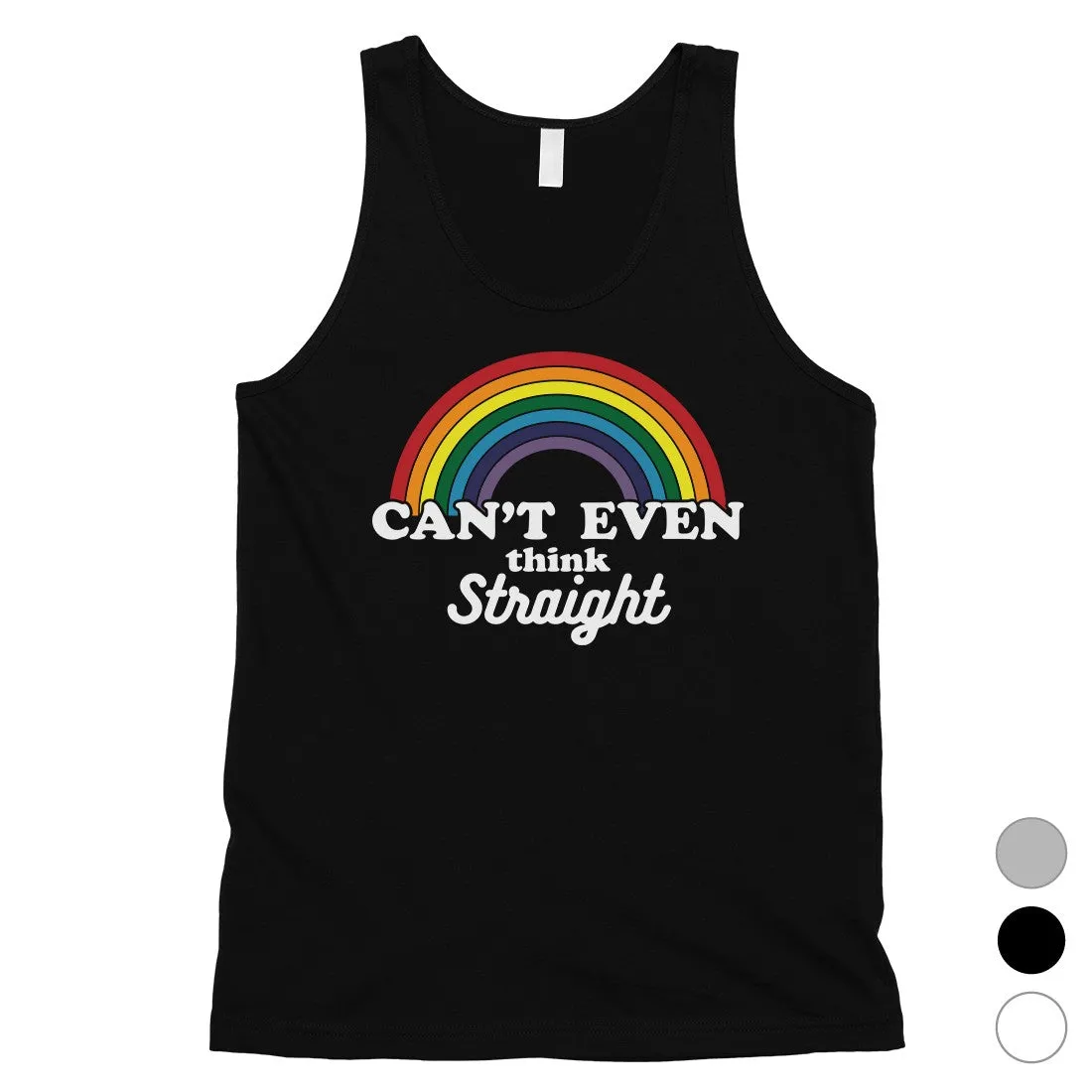 LGBT Can't Straight Rainbow Mens Tank Top