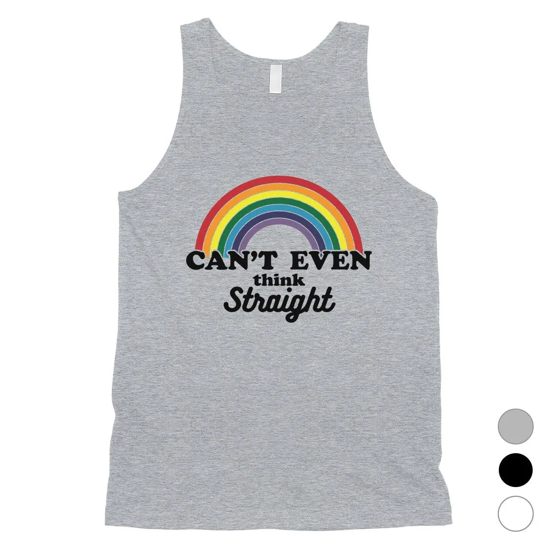 LGBT Can't Straight Rainbow Mens Tank Top