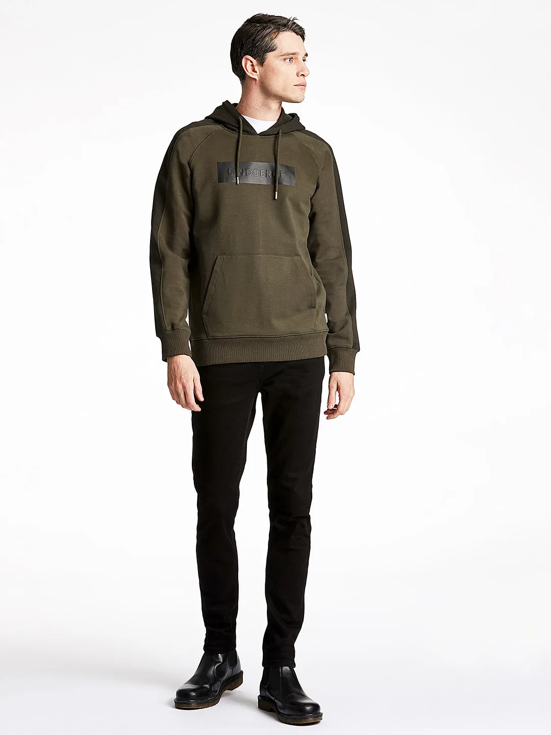 Lindbergh Men Olive Solid Sweatshirt