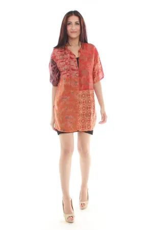 Loose Silk Top (Orange)