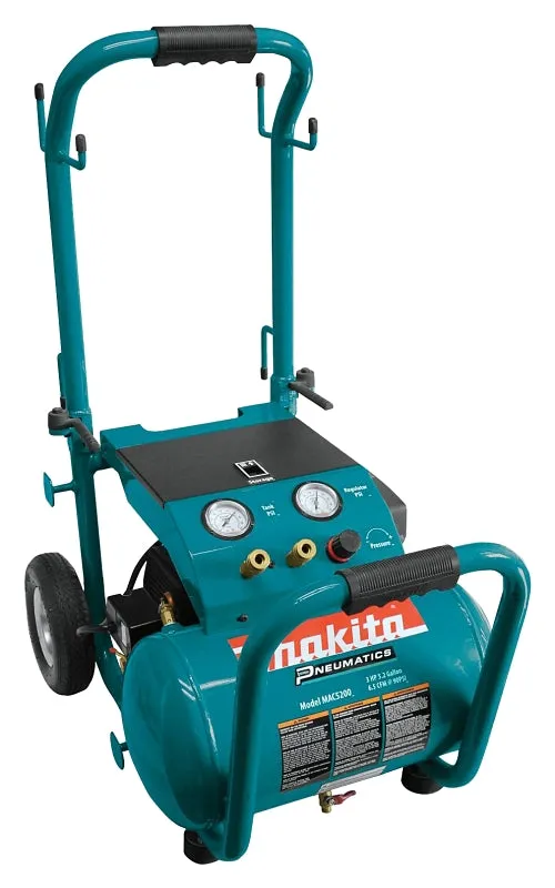 Makita Big Bore MAC5200 Electric Air Compressor, Tool Only, 5.2 gal Tank, 3 hp, 140 psi Pressure, 6.9 cfm Air :EA: QUANTITY: 1