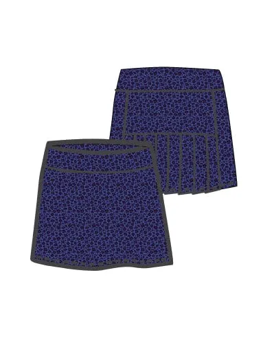 Marisa Pleated Skort - Aubergine Leopard