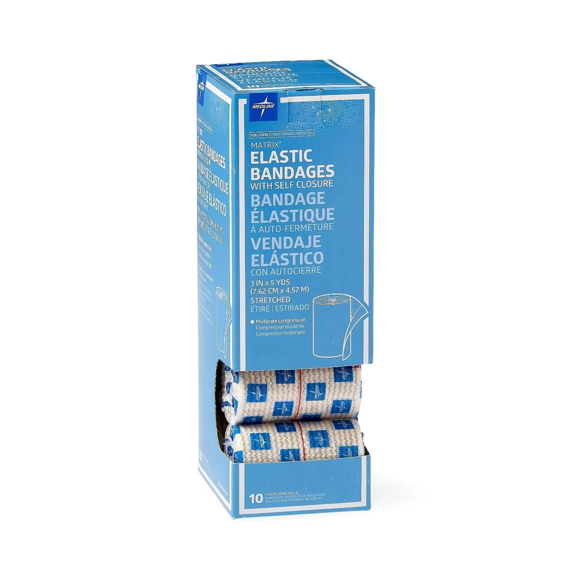 Matrix Double Hook and Loop Closure Elastic Bandage, 3 Inch x 5 Yard