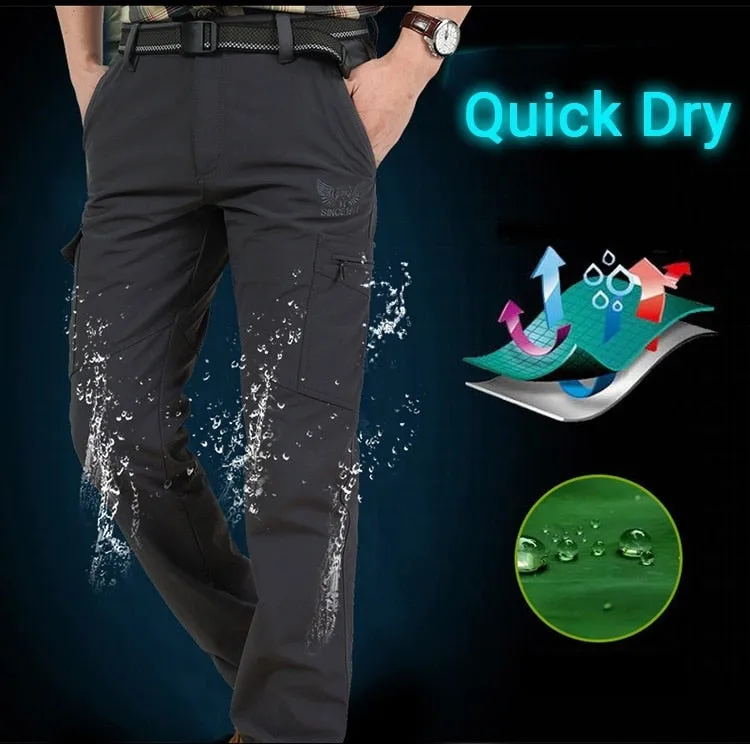 Men&#39;s Lightweight Tactical Pants Breathable Summer Casual Army Military Long Trousers Male Waterproof Quick Dry Cargo Pants