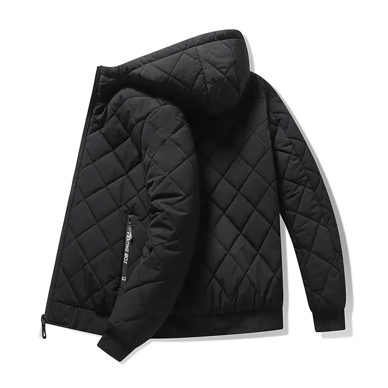 Men's Elegant Padded Puffer Jacket with Hood | Ideal for Autumn/Winter