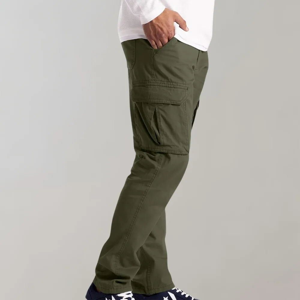 Men's Slim Fit Solid Color Cargo Pants | Ideal for Spring